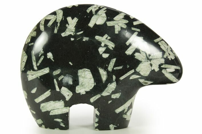 Carved Chinese Writing Stone Zuni Bear - California #344890